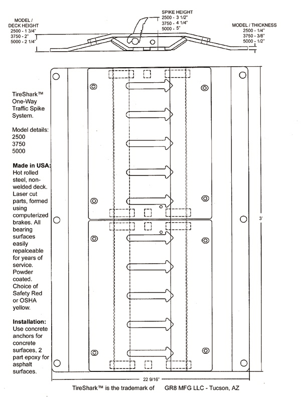 You can right-click on this TireShark™ traffic spike specification sheet, then select PRINT to have your own computer print this information.